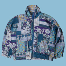 Vintage 90s Patchwork Print Windbreaker - M