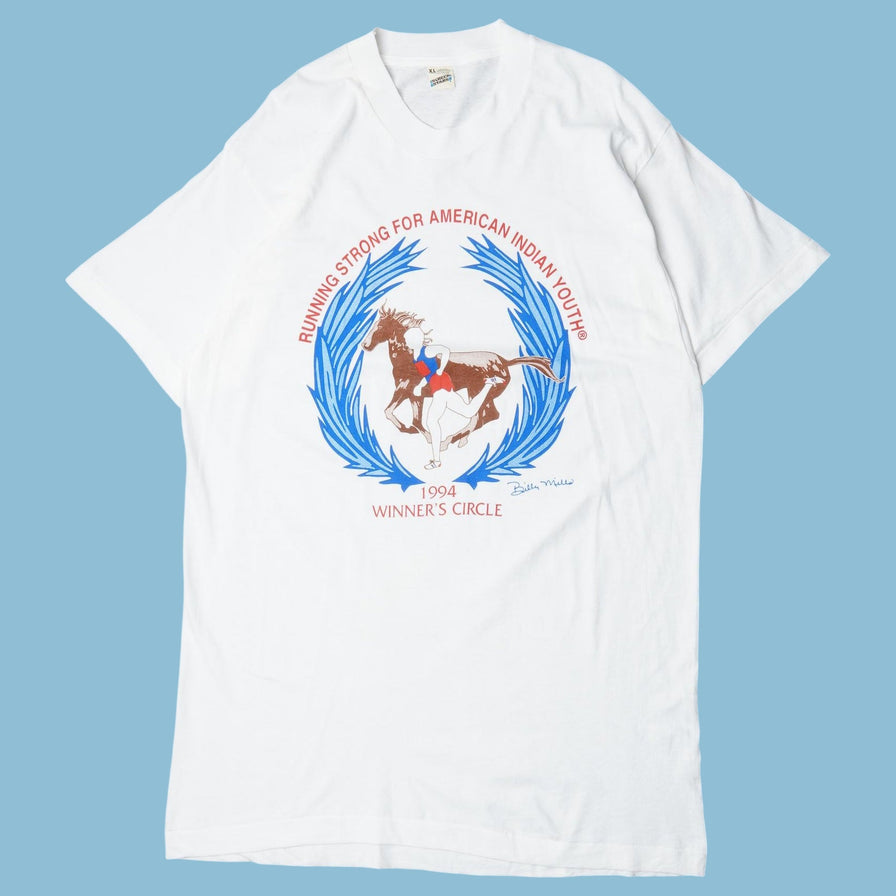Vintage 90s Running Strong For American Indian Youth T-Shirt - XL