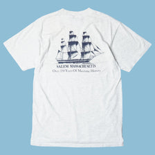 Vintage 90s Salem MA Sailing Ship T-Shirt - L