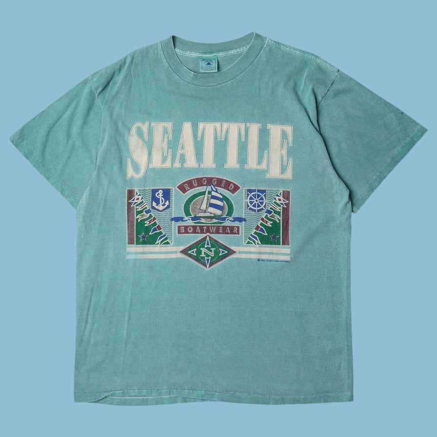 Vintage 90s Seattle Rugged Boatwear T-Shirt - XL