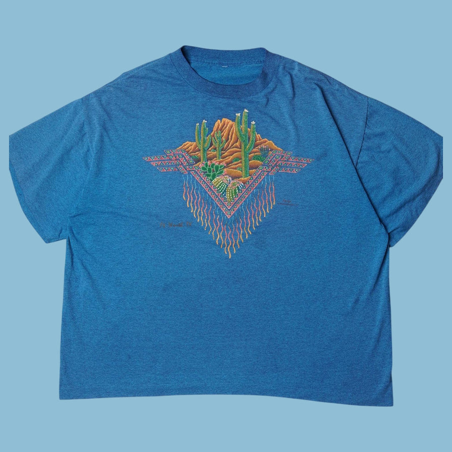Vintage 90s Southwest Desert Cactus T-Shirt - XL