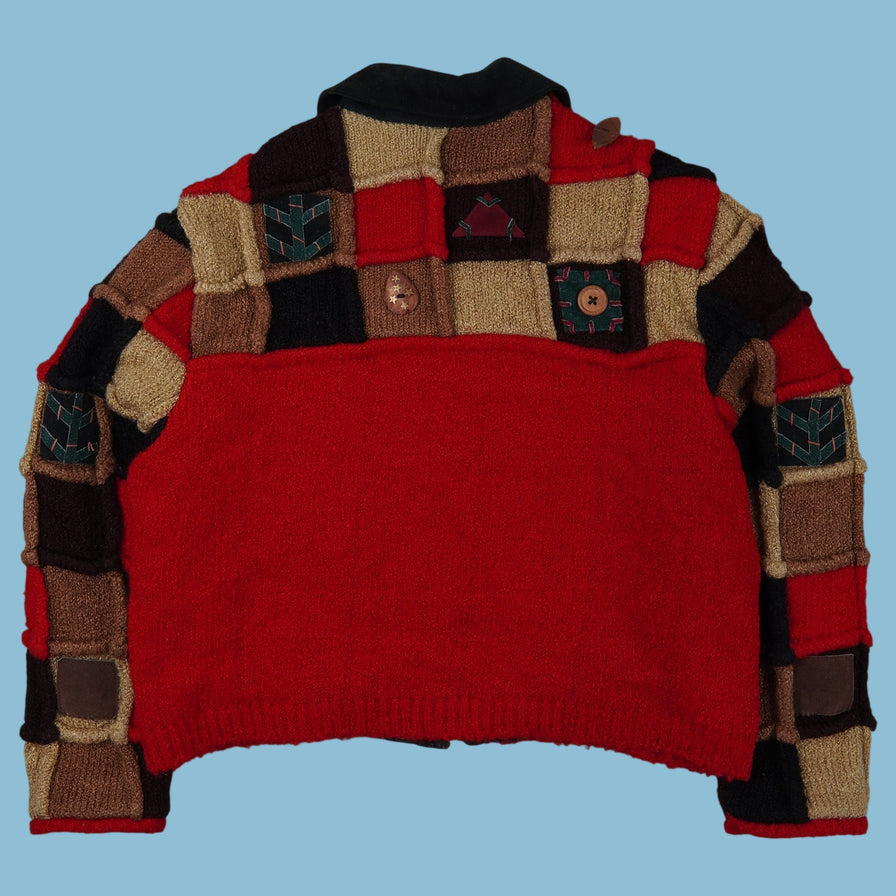 Cardigan en patchwork vintage années 90 - S