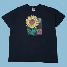 Vintage 90s Sunflower Graphic T-Shirt - 2XL