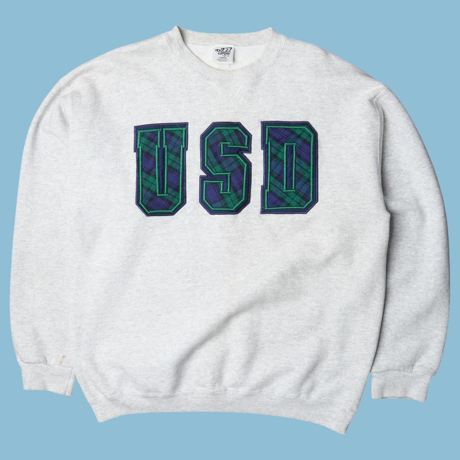 Vintage 90s USD Plaid Sweater - L