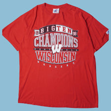 Vintage 90s Wisconsin Badgers Big Ten Champions T-Shirt - XL