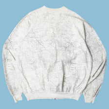 Vintage 90s Wisconsin Oshkosh Map Print Jacke - XL