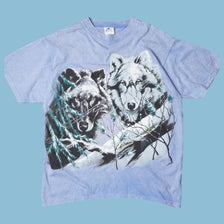 Vintage Y2K Wolf Graphic T-Shirt - L
