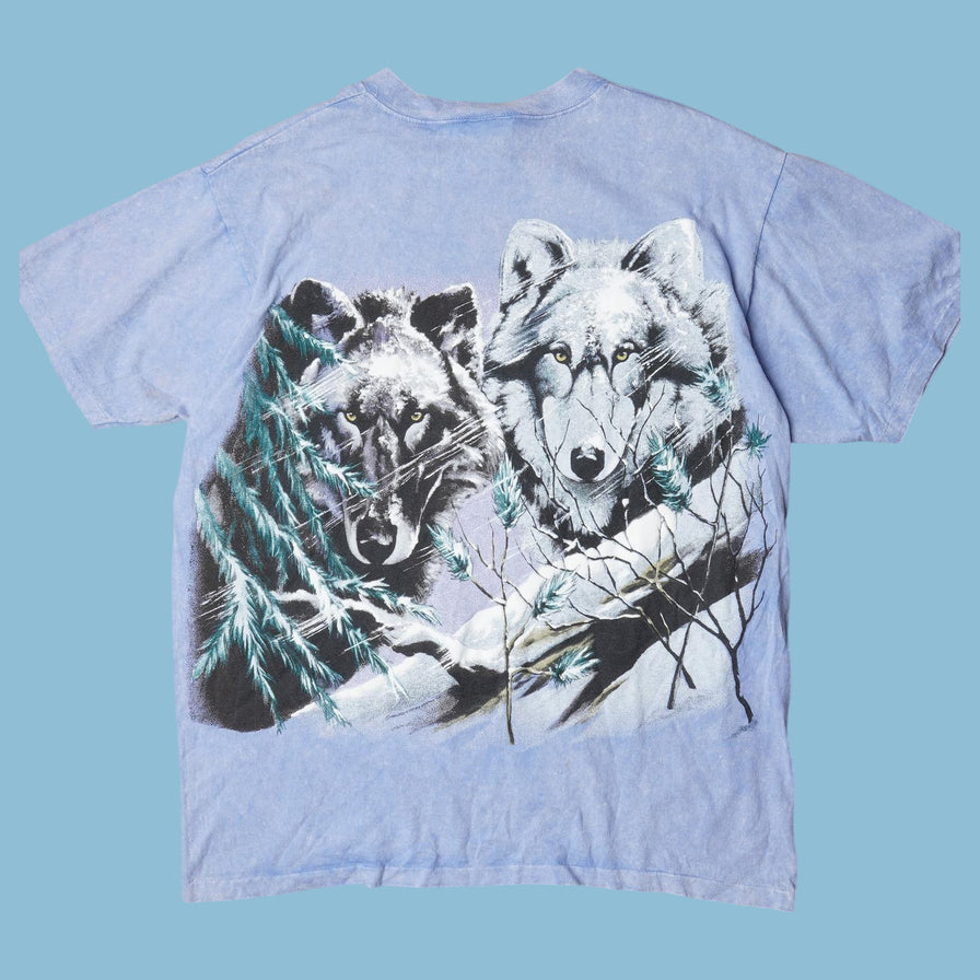 Vintage Y2K Wolf Graphic T-Shirt - L
