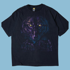 T-shirt vintage Loup Graphique années 90 - XL