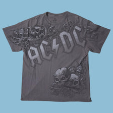 Vintage Y2K ACDC Skull Graphic T-Shirt - L