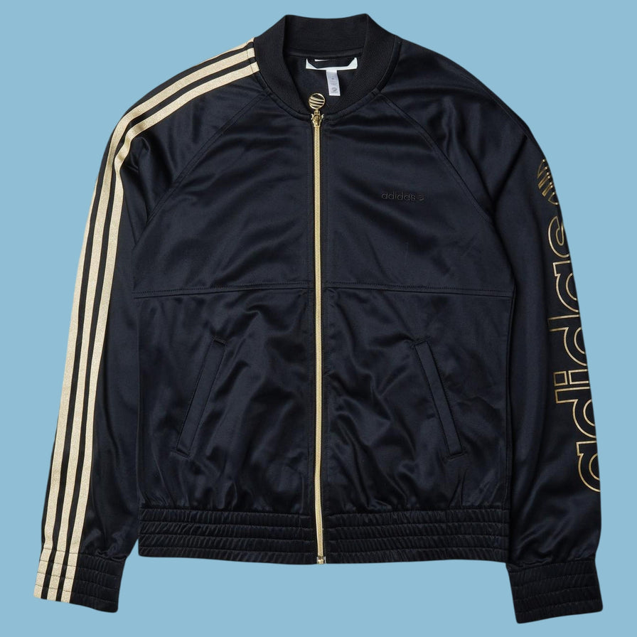 Vintage Adidas 2000s Gold Stripes Jacke - M