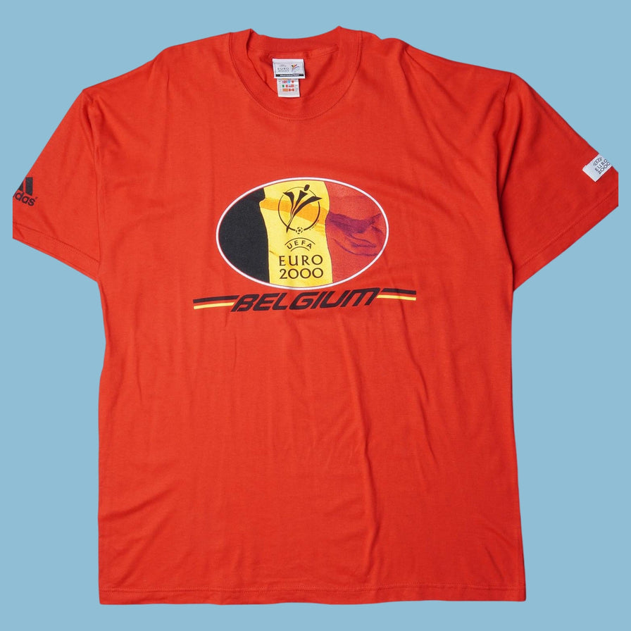 Vintage Adidas 2000s UEFA Euro 2000 Belgium T-Shirt - L