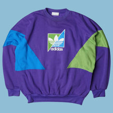 Vintage Adidas 90s Color Block Sweater - M