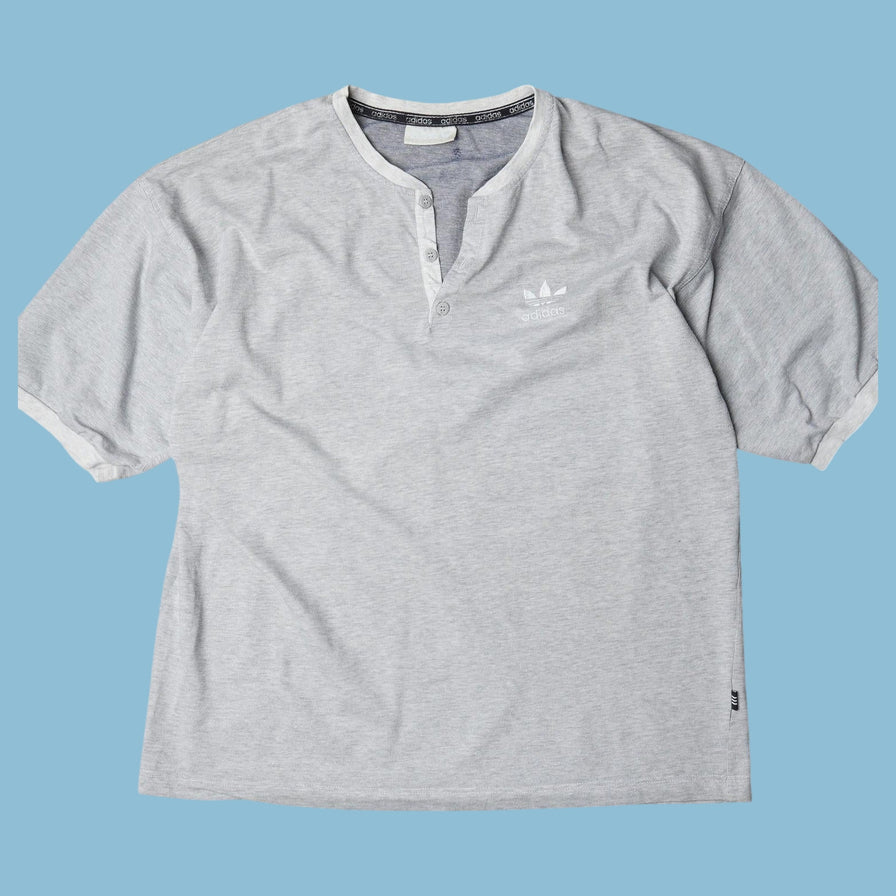 Vintage Adidas 90s Henley T-Shirt - XL