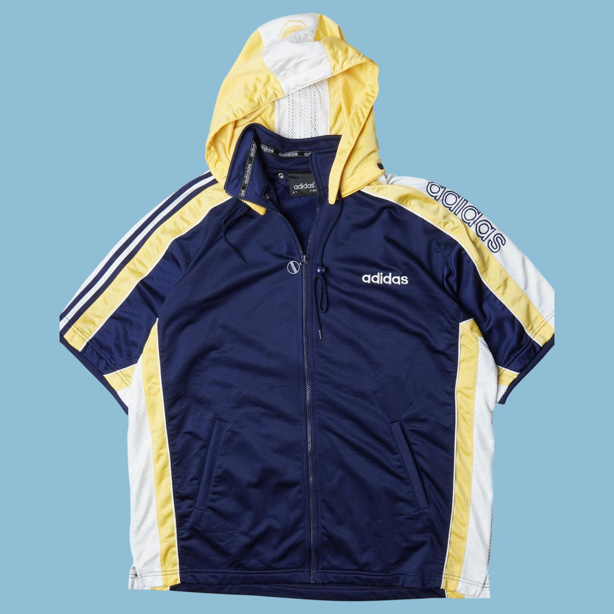 Vintage Adidas 90s Short Sleeve Track Jacket - XL
