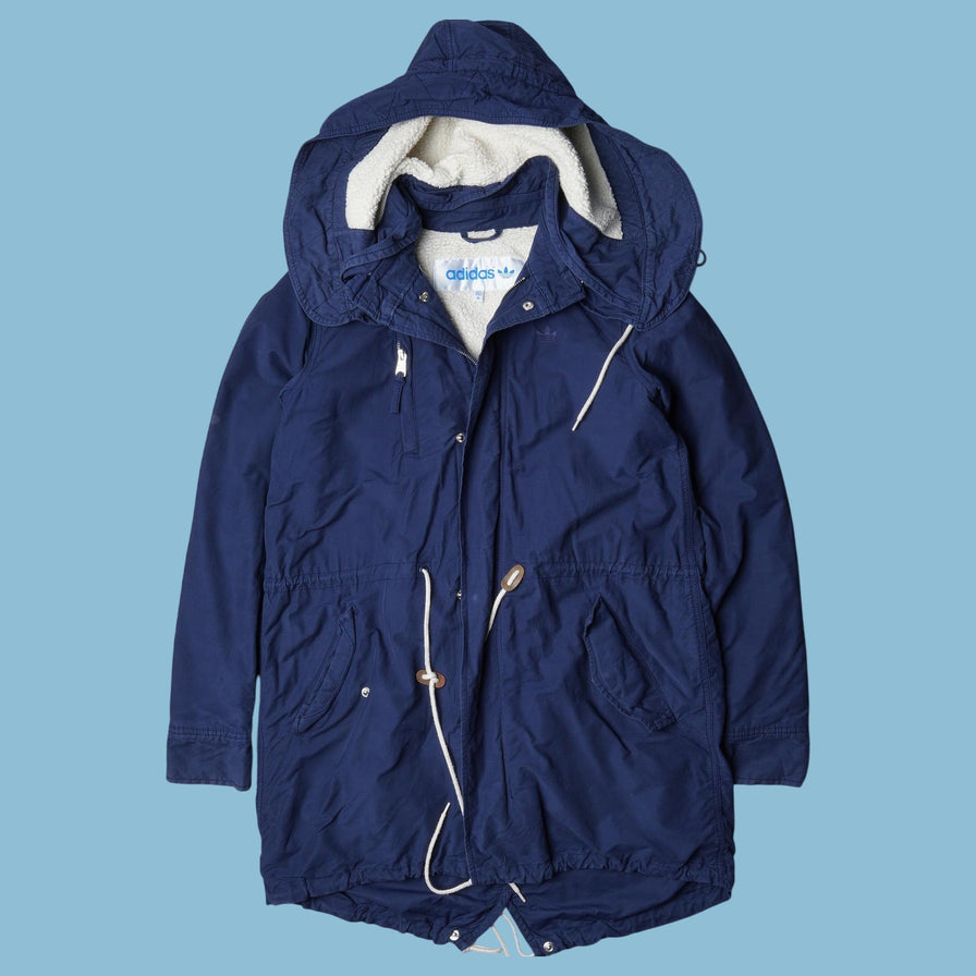 Vintage Adidas 80s Sherpa Parka Jacke - S