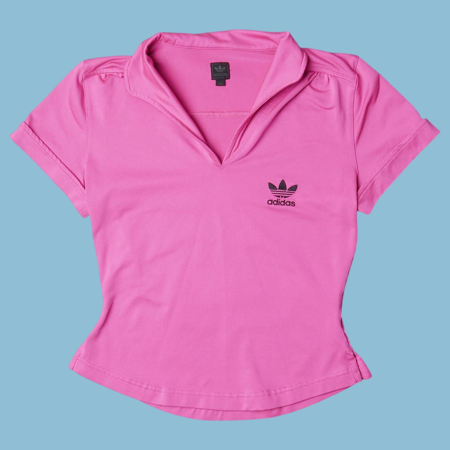 Vintage Adidas 90s Y2K Polo T-Shirt - XS