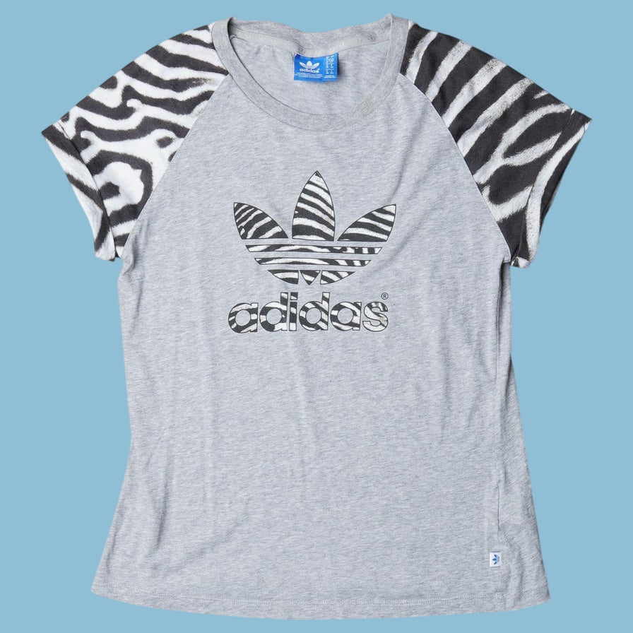Vintage Adidas Zebra Print T-Shirt - S