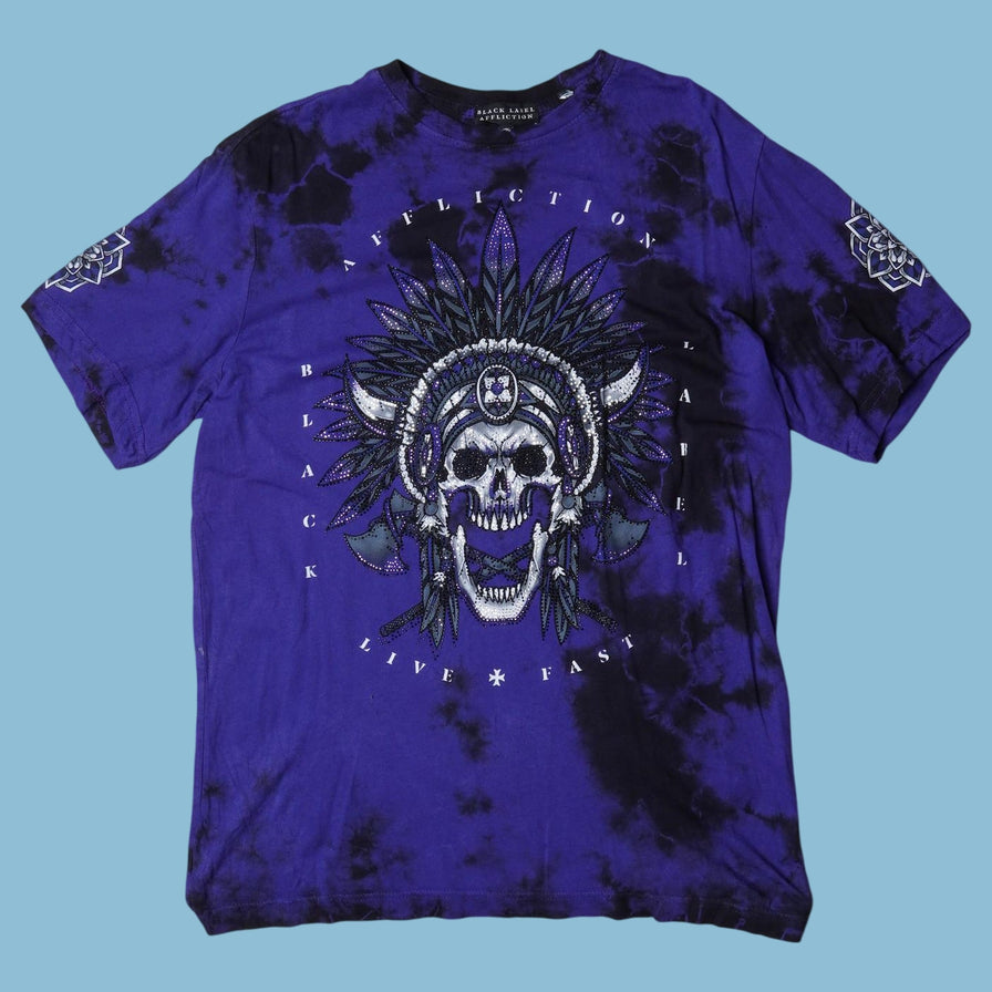 Vintage Affliction 2000s Skull Native Graphic T-Shirt - M