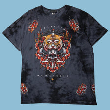 Vintage Affliction 2000s Tiger Skull T-Shirt - XL