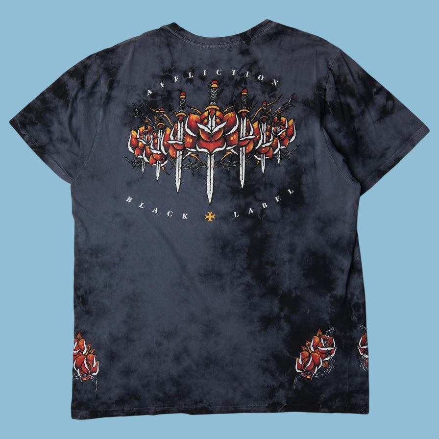 Vintage Affliction 2000s Tiger Skull T-Shirt - XL