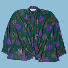 Vintage Balmain 80s Floral Blouse - M
