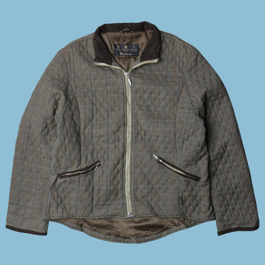 Vintage Barbour Quilted Tweed Jacke - M