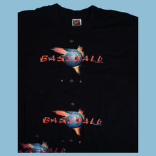 Vintage 90er Baseball Insanity on Fire T-Shirt - XL - NFF Vintage