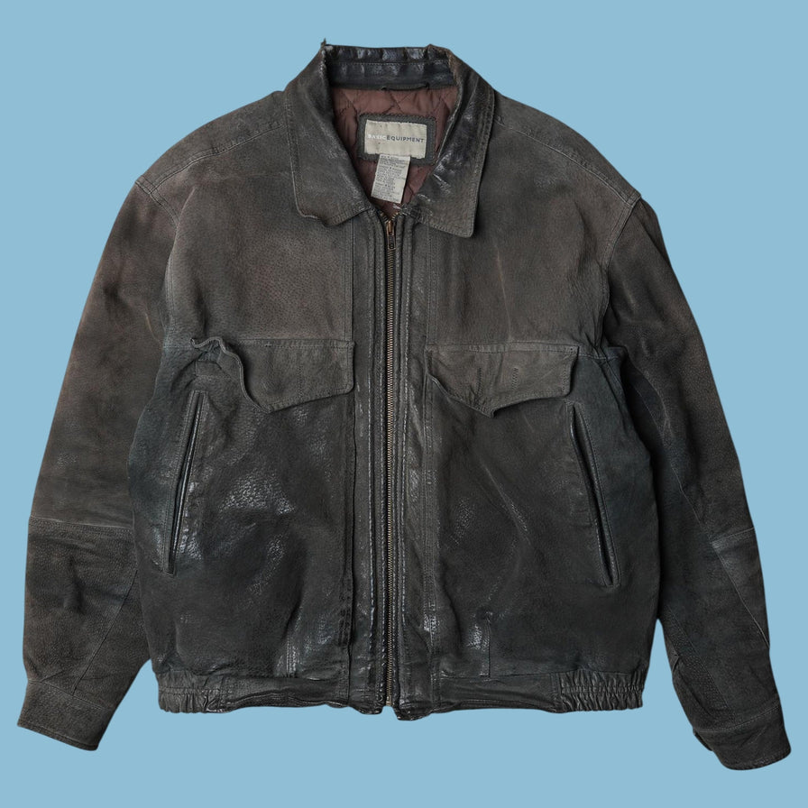 Vintage Basic Equipment 90s Lederjacke - M