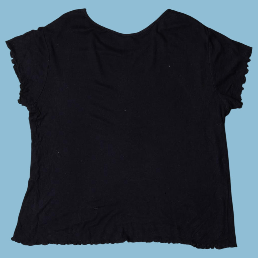 Vintage Bebe 2000s Strass Logo T-Shirt - S
