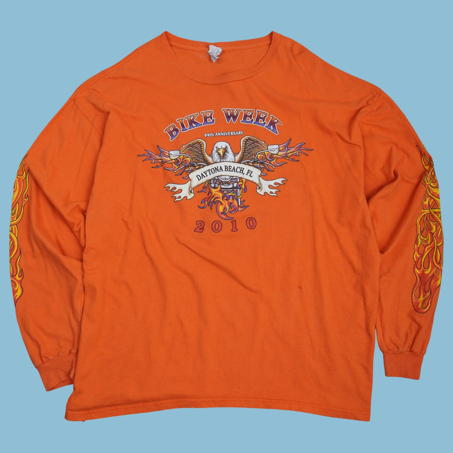 Vintage Bike Week 2010 Langarshirt Flammen - 2XL - NFF Vintage