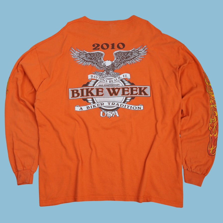Vintage Bike Week 2010 Langarshirt Flammen - 2XL - NFF Vintage