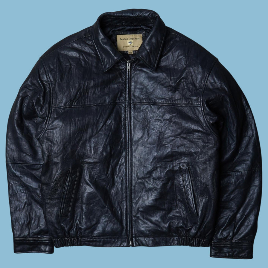 Vintage Boston Harbour Lederjacke - L