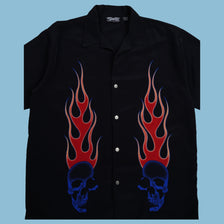 Vintage Bragorfly Clothing Company Y2K Flame Hemd - XL - NFF Vintage