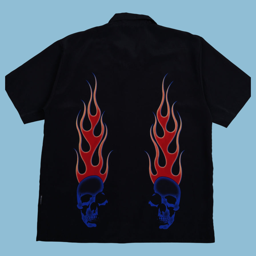 Vintage Bragorfly Clothing Company Y2K Flame Hemd - XL - NFF Vintage