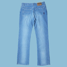 Vintage Bright Y2K Striped Jeans - M
