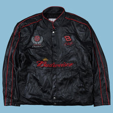 Blouson en cuir Vintage Budweiser 2000s Dale Earnhardt Jr. #8 NASCAR - XL
