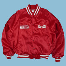 Vintage Budweiser Toyota Racing Satin Jacke - XL