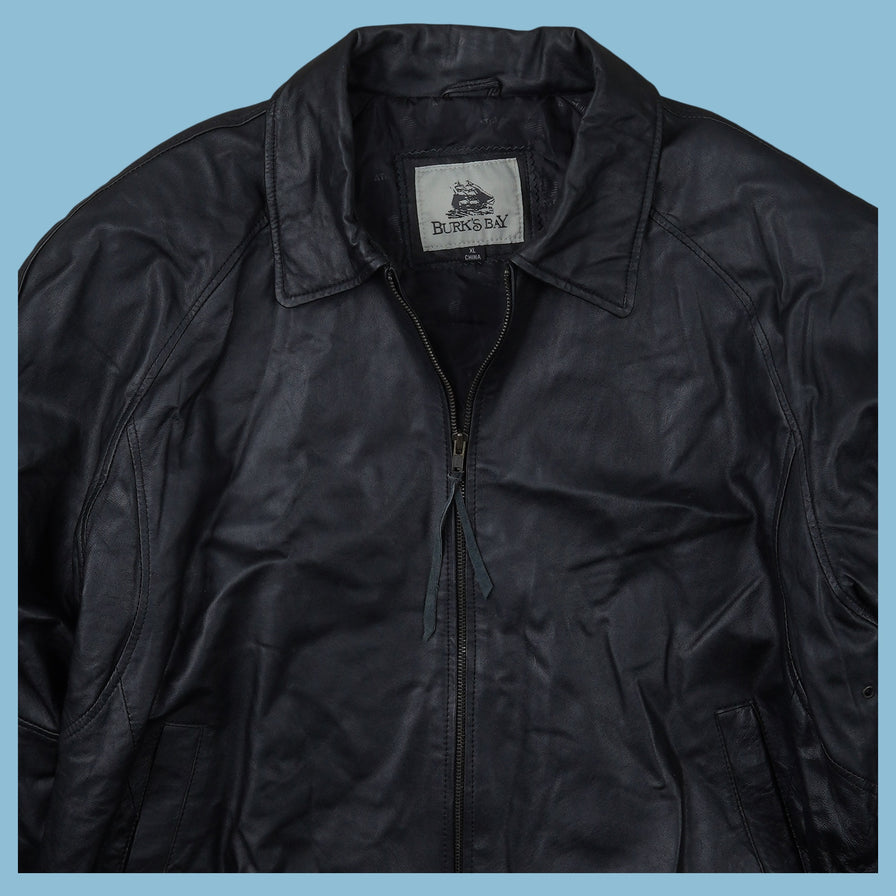 Vintage Burk's Bay Bomber Lederjacke - XL