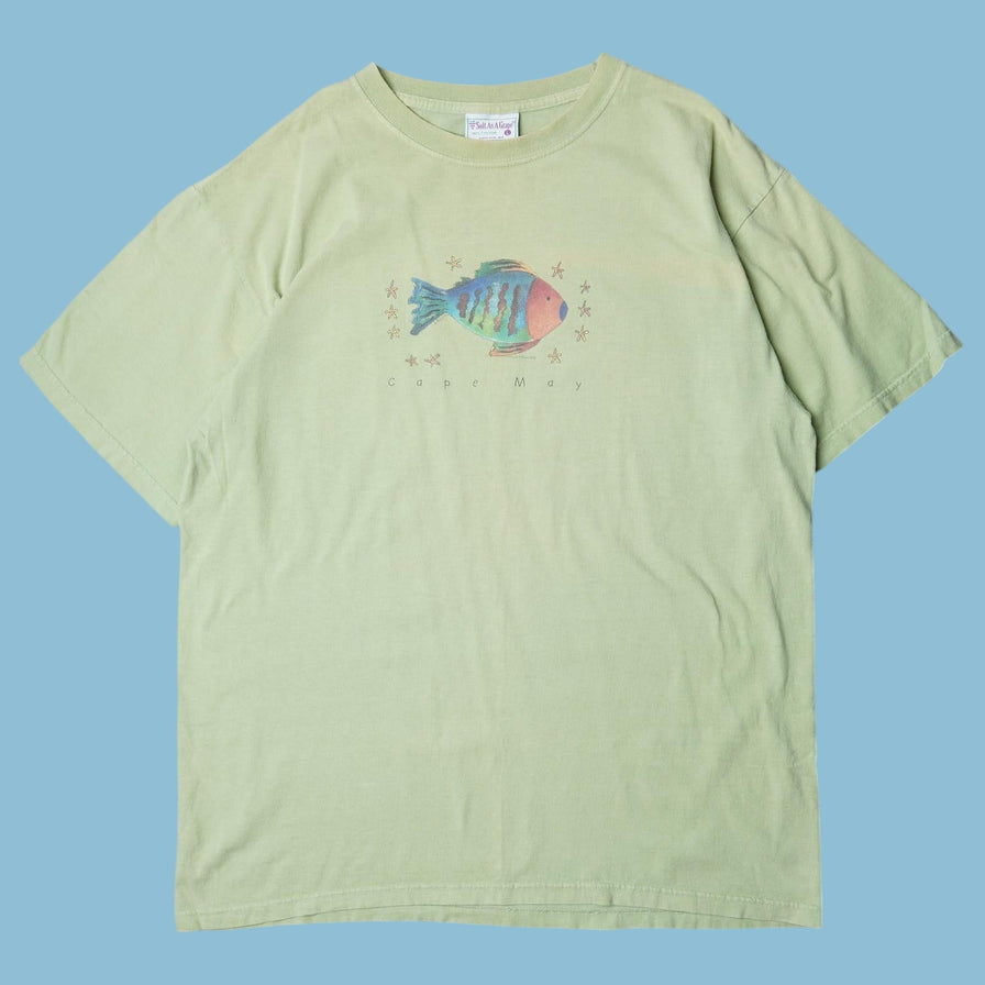 Vintage Cape May Fish Graphic T-Shirt - L