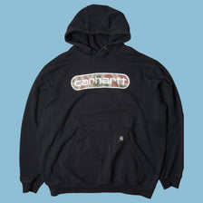 Vintage Carhartt Camo Logo Hoodie - XL