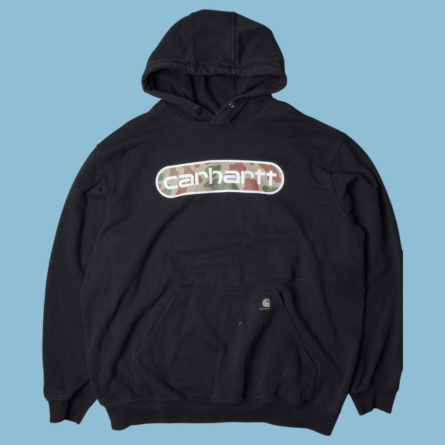 Vintage Carhartt Camo Logo Hoodie - XL