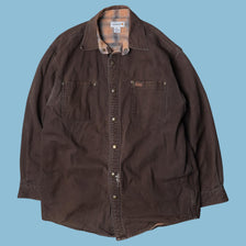Vintage Carhartt Flannel Lined Shirt Jacket - L