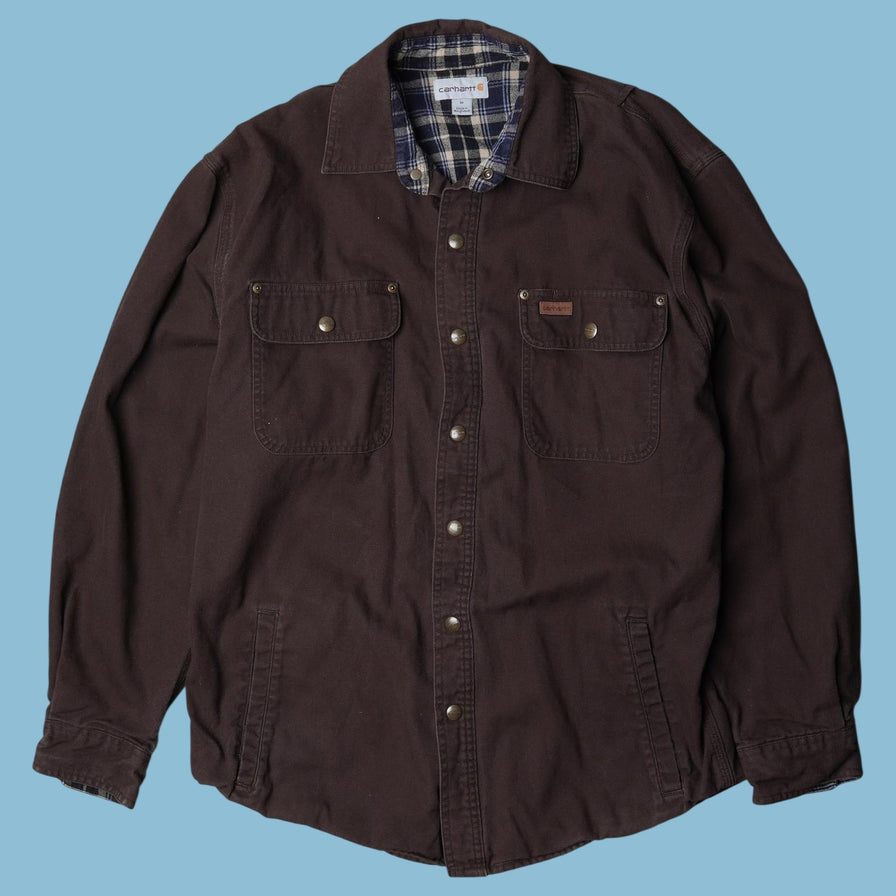 Vintage Carhartt Flannel Lined Shirt Jacket - M