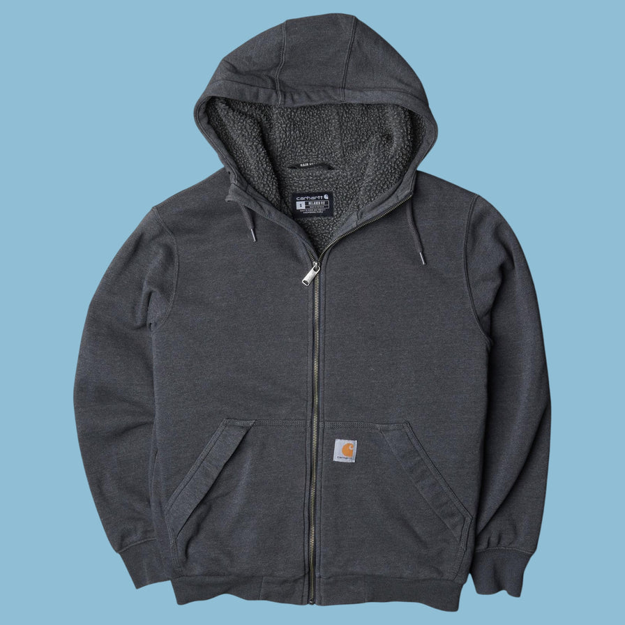 Vintage Carhartt Sherpa Lined Zip Hoodie - S