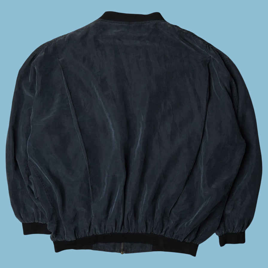 Vintage Cezar 90s Silk Bomber Jacke - L