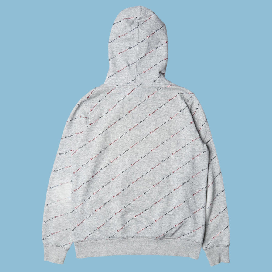 Vintage Champion Allover Print Hoodie - XL