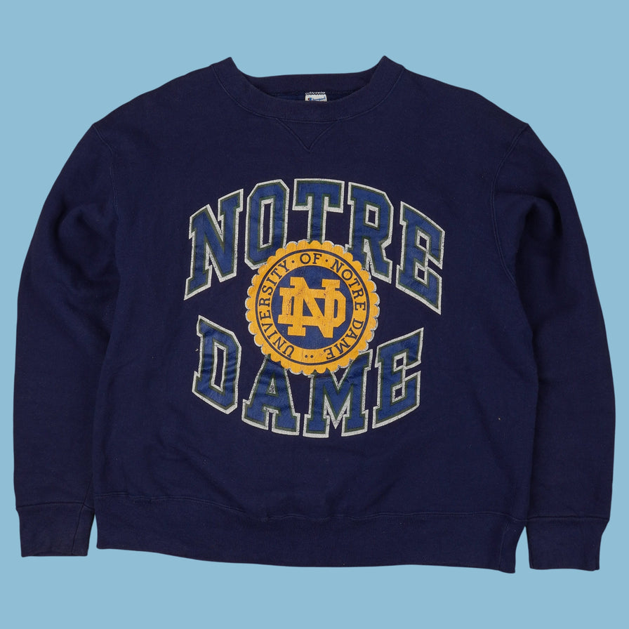 Vintage 90s Champion Notre Dame Sweater - L
