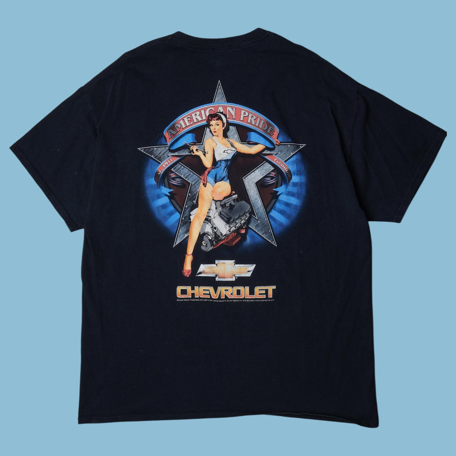 Vintage Chevrolet American Pride Pin-Up T-Shirt - 2XL