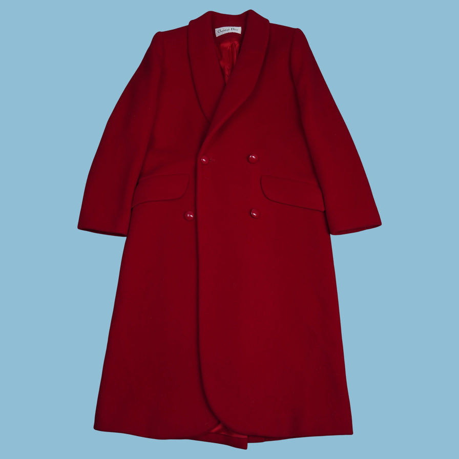 Vintage Christian Dior Doppelreihiger Wollmantel Jacke - S - NFF Vintage